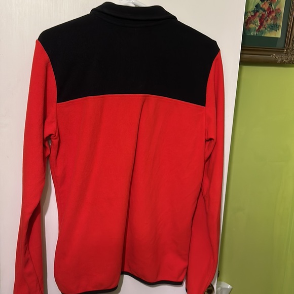 Men’s North Face Red & Black Fleece 1/4 Zip Pullover in Great Condition,Sz Small - Picture 5 of 5
